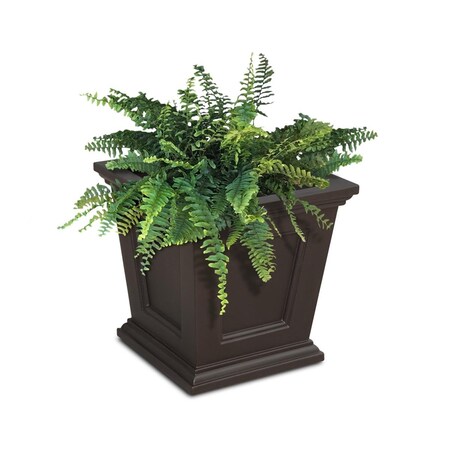 Lawnitator 16 in. Fairfield Square Planter - Espresso LA3621749